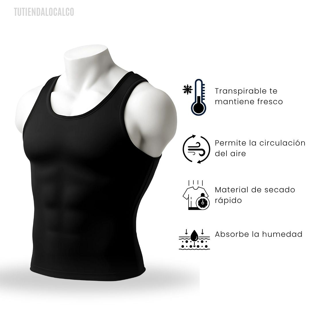 MAXFIT® COMPRESSION | la camisilla de compresión inteligente, alinea tu postura, define tu pecho y abdomen desde el primer uso