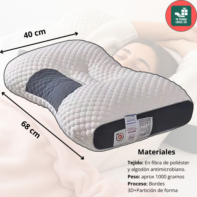 DELUXE ERGONOMIC PLUS | Almohada Ortopédica 3d Con Alineación Cervical Perfecta