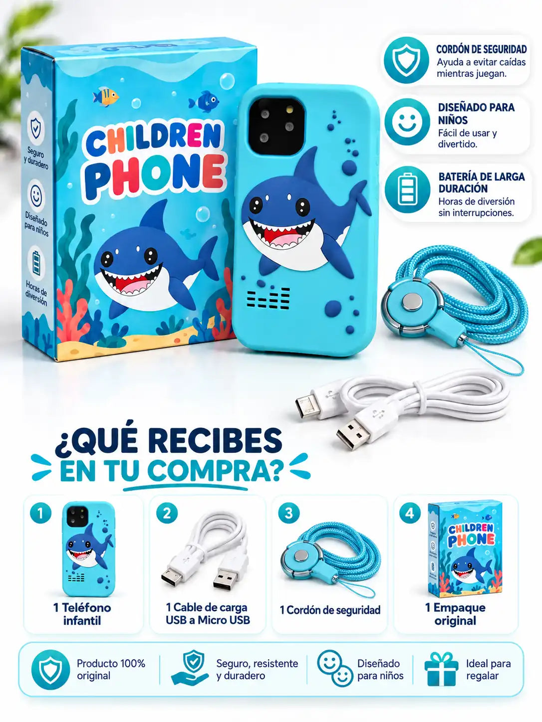 CHILDREN PHONE | Su primer celular educativo para aprender, jugar y explorar con seguridad ante los peligros de las redes sociales.