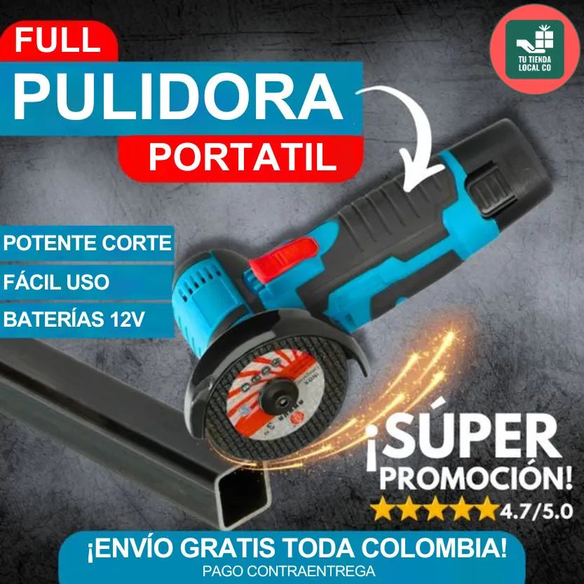 GRINDPRO®: Amoladora Angular inalambrica + (2x Discos de corte + 2x baterías recargables ) + envío gratis