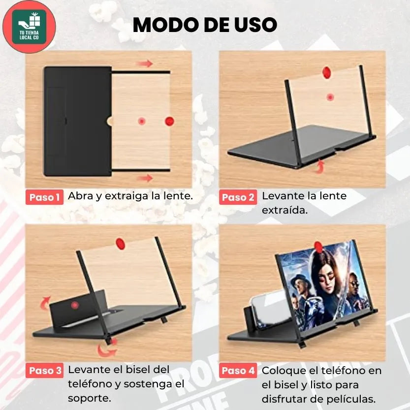 Amplificador de Pantalla 3D HD para Celulares