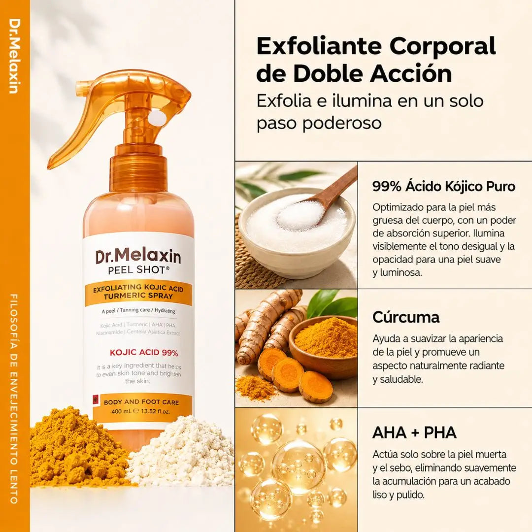Dr. Melaxin Peel Shot™ - Exfoliante Aclarante efectivo en segundos - Para una Piel Lisa y sin Manchas
