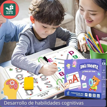 SUPER LIBRO DE ENTRENAMIENTO MÁGICO REUTILIZABLE PARA APRENDER CALIGRAFÍA Y ESTIMULACIÓN DE LA CREATIVIDAD ⭐⭐⭐⭐⭐