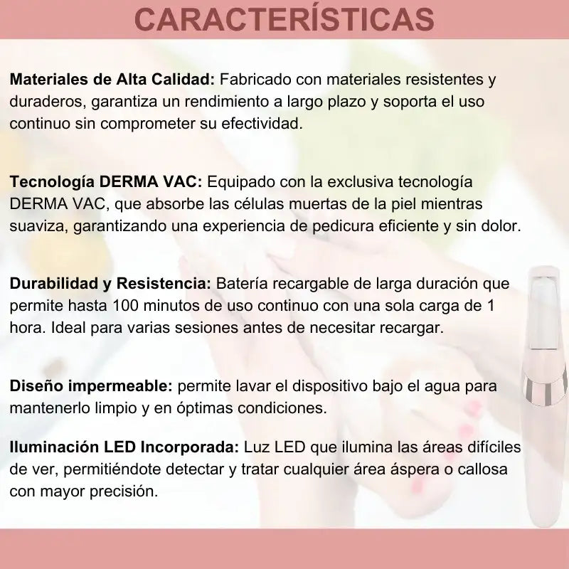 REMOVEDOR DE CALLOS PEDIGLAM ELECTRICO RECARGABLE + ENVÍO GRATIS