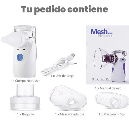 MESH AIRCARE PRO®️ 🫁 Nebulizador Portátil Ultrasónico (PEDIÁTRICO PARA ADULTOS Y NIÑOS)