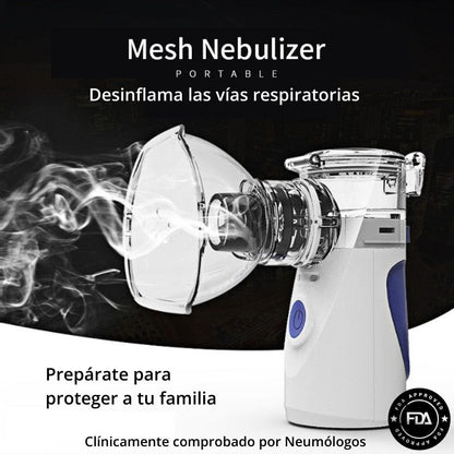 MESH AIRCARE PRO®️ 🫁 Nebulizador Portátil Ultrasónico (PEDIÁTRICO PARA ADULTOS Y NIÑOS)