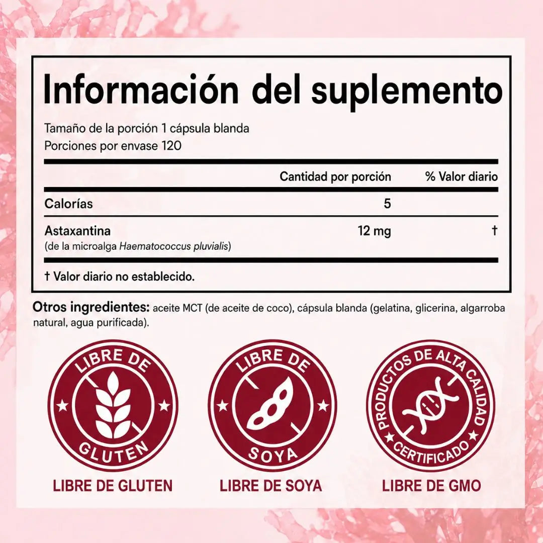 Astaxantina | El poderoso antioxidante anti edad| Protege tus células desde adentro la clave para tu inmunidad de cuerpo.