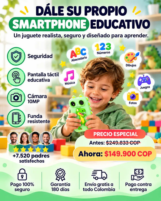 CHILDREN PHONE | el celular inteligente que educa, entretiene y protege de contenido peligroso a tus hijos mientras se divierten.