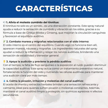 TINNIDROP | SPRAY PARA EL ALIVIO Y LIMPIEZA PROFUNDA DE LOS OÍDOS