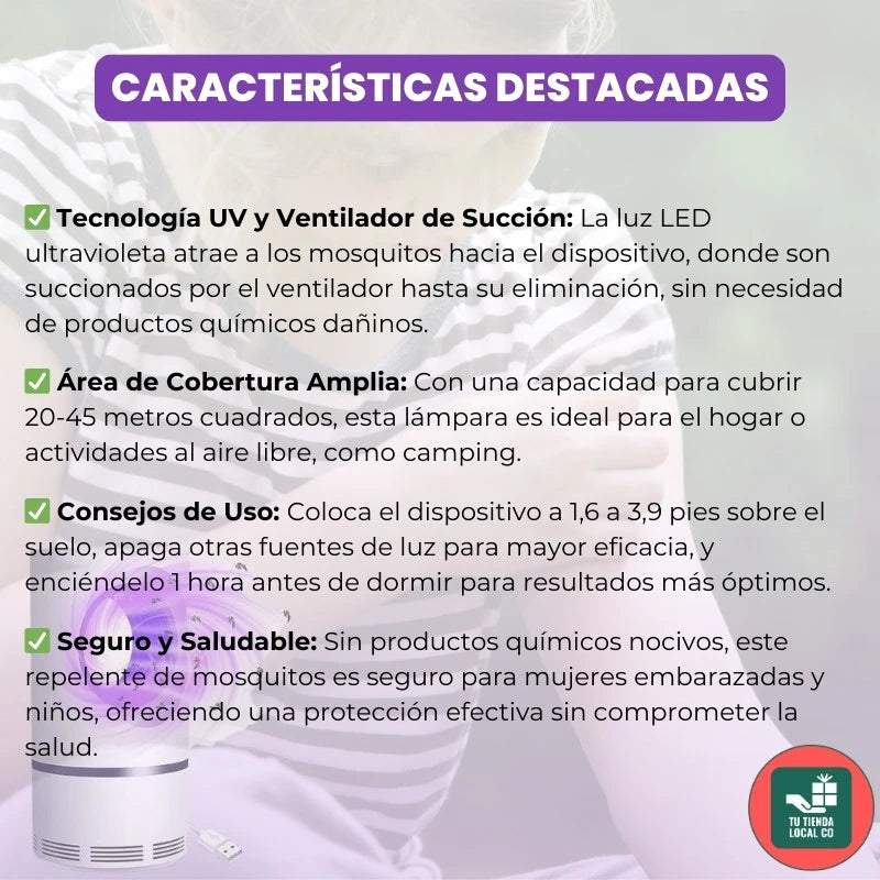 LAMPGUARD® LAMPARA LED ANTIMOSQUITOS PARA CONTROL DE PLAGAS + ENVÍO GRATIS 🚚